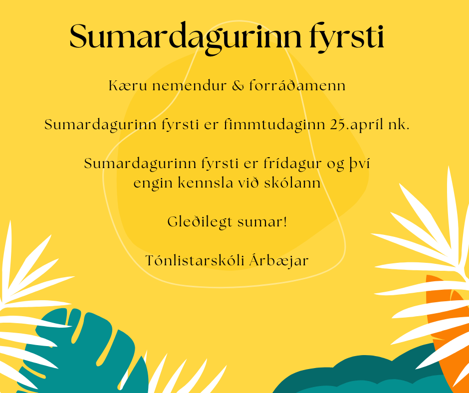 Sumardagurinn fyrsti